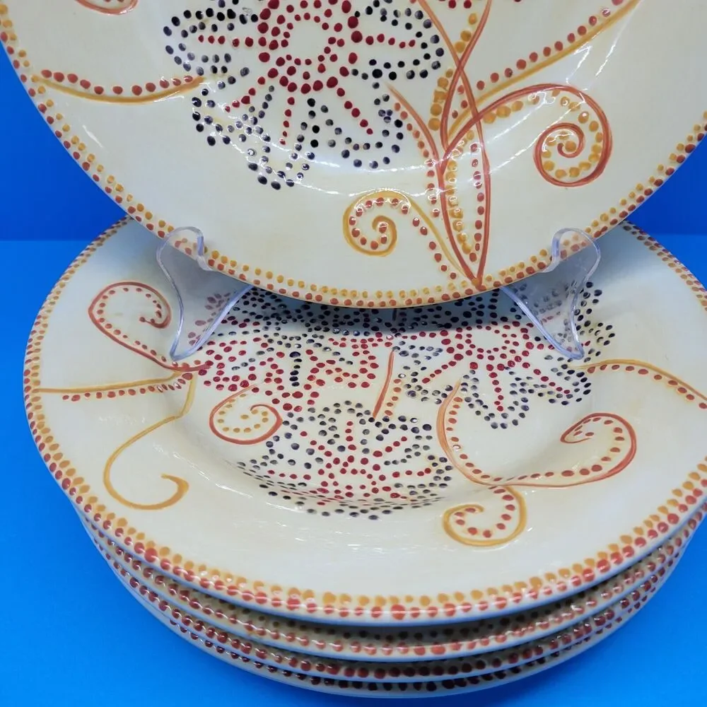 Pier 1 Floral Dots Set Of 5 Discontinued 9